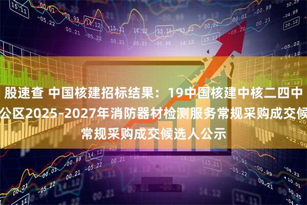股速查 中国核建招标结果：19中国核建中核二四中核勘察办公区2025-2027年消防器材检测服务常规采购成交候选人公示