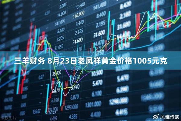 三羊财务 8月23日老凤祥黄金价格1005元克