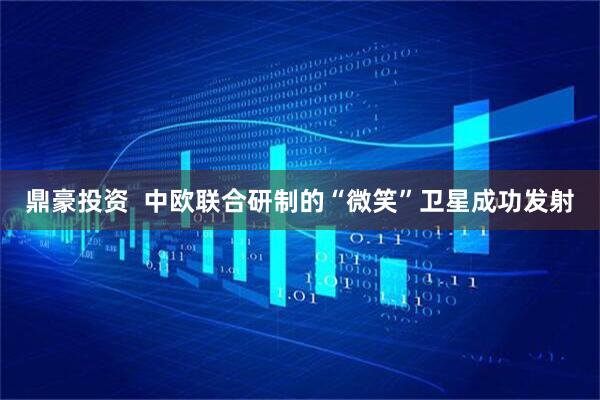 鼎豪投资  中欧联合研制的“微笑”卫星成功发射